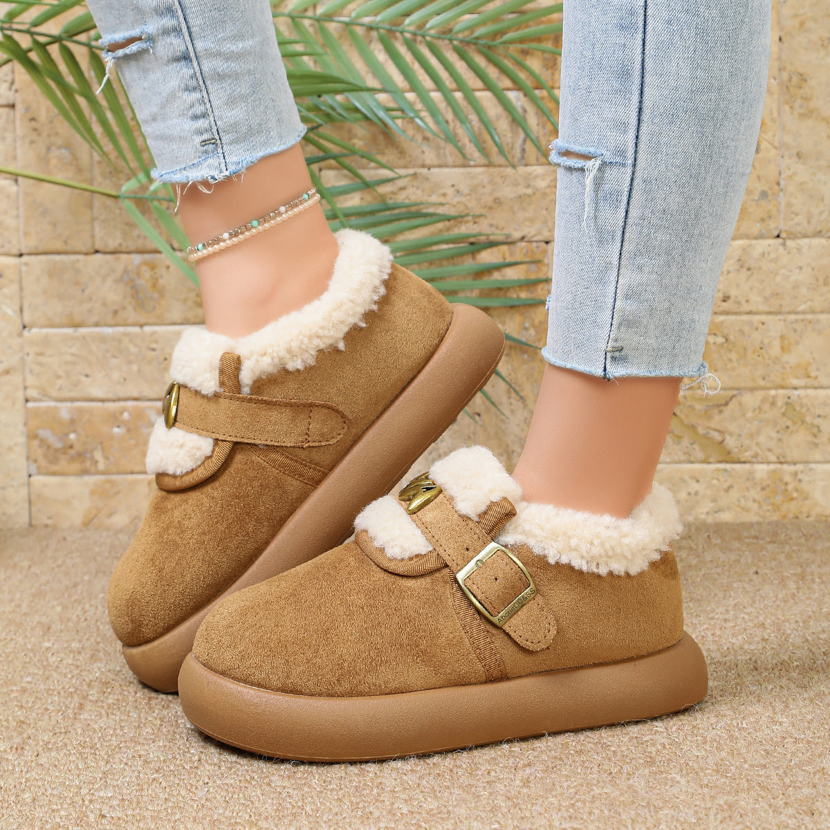 Round Toe Platform Ankle Boots
