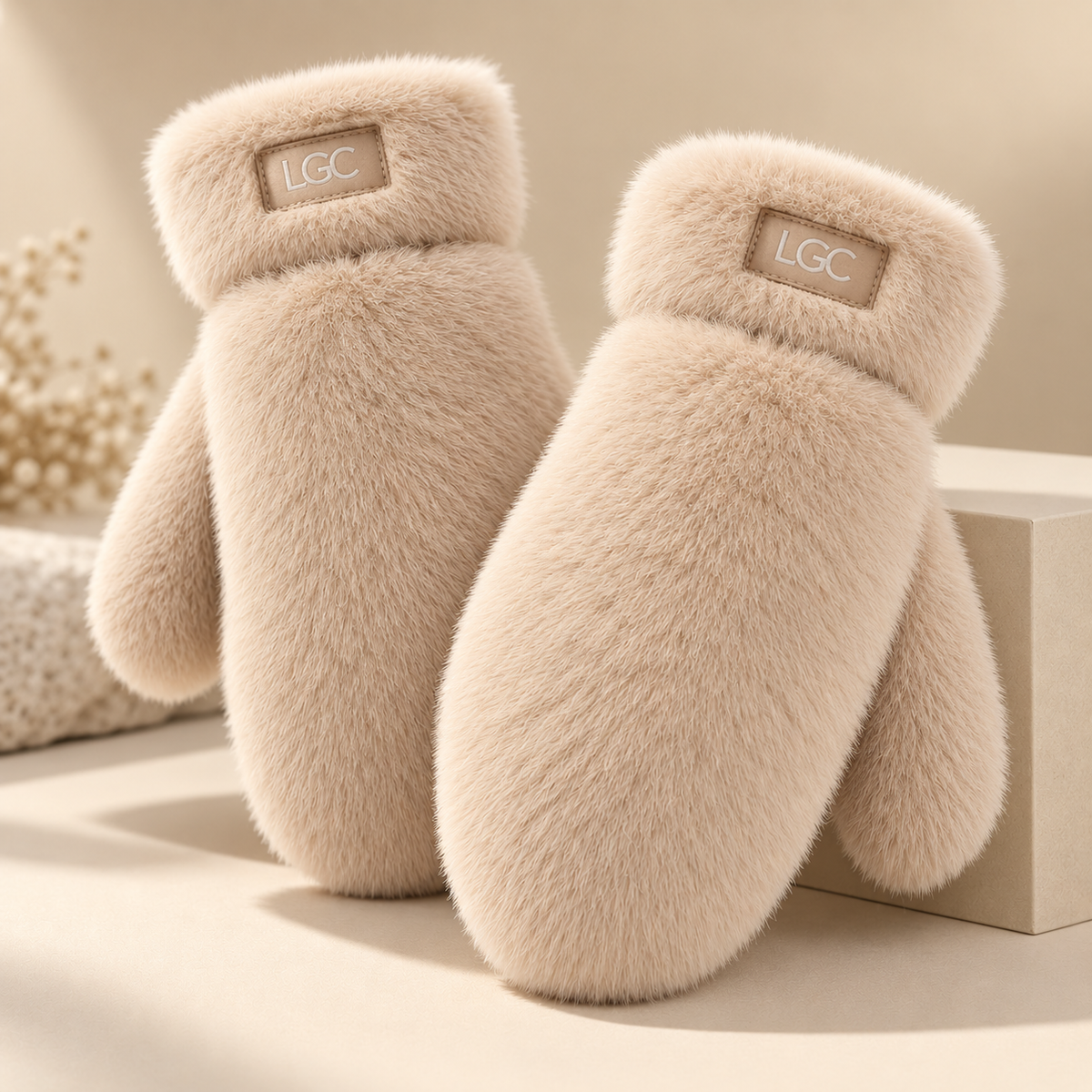 Cashmere Fur Mittens