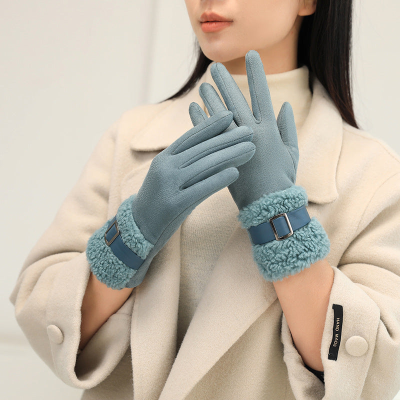 Orsay Suede Buckle Gloves