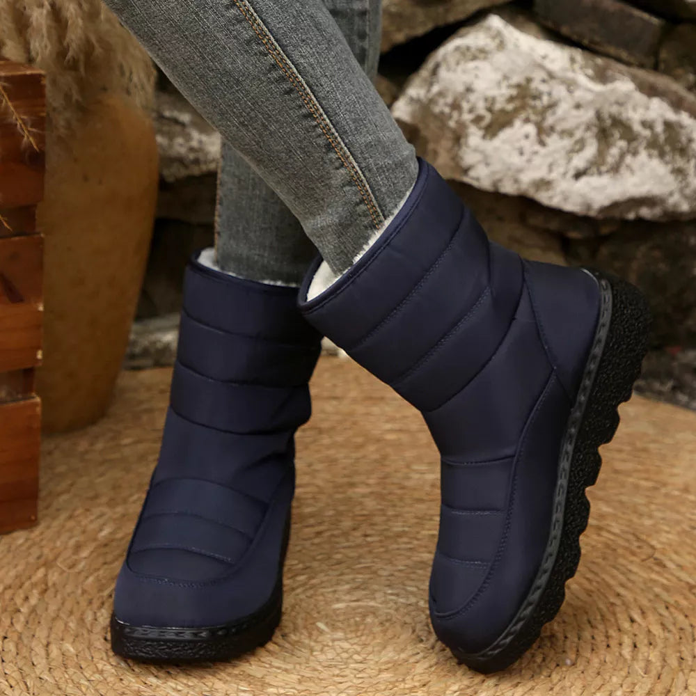 Quilted Round Toe Platform Footwear