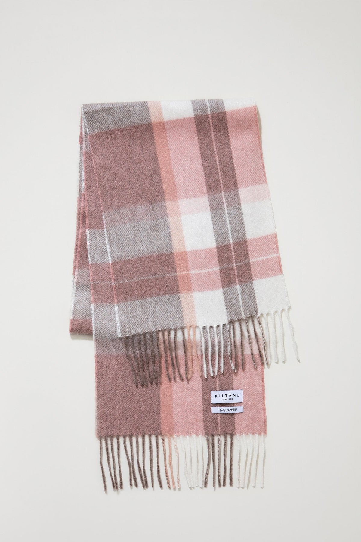 Contemporary Check Cashmere Scarf - Cameo